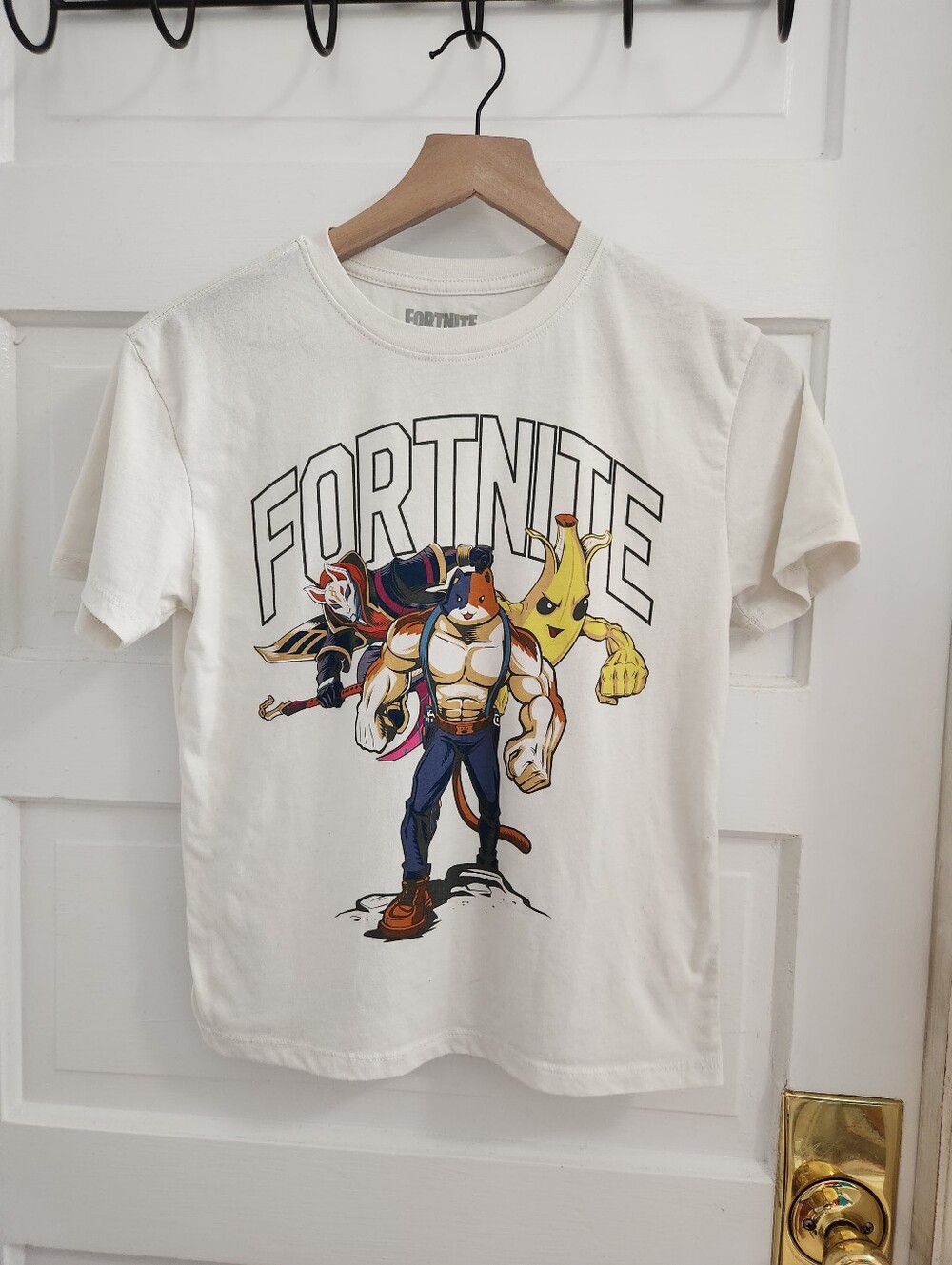 Kids Cream Colored Graphic Logo T-Shirt
